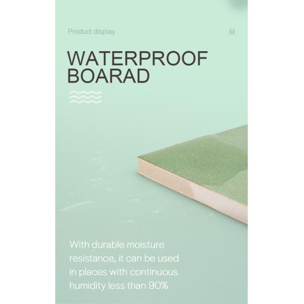 9.5Mm Thick fireproof gypsum board Water Resistant 1830x1220 plaster board sheets