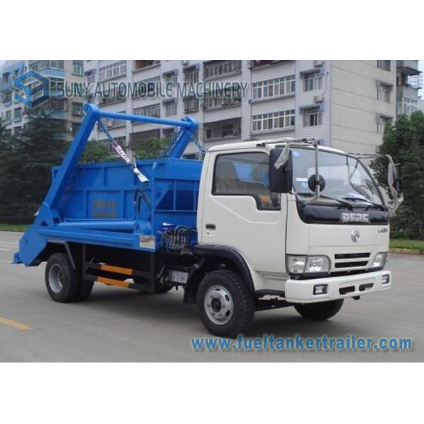 4m3 swing arm Garbage Container Truck Dongfeng 4x2 Drive 2 Axles 102hp