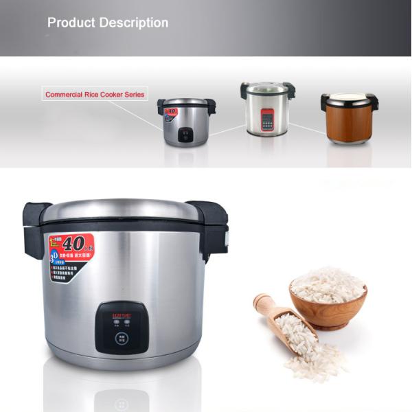 Commercial 13L Electronic Rice Cooker / Warmer Non - stick Inner Pot Extra Large Capacity of 40 People Servings