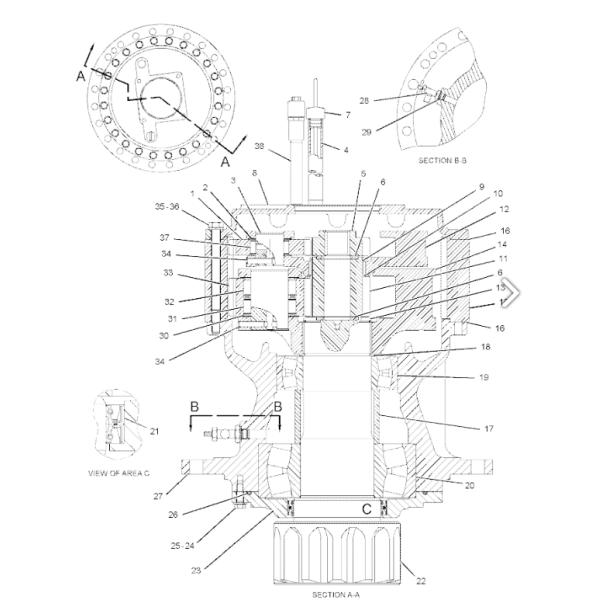 199-4538 200-3372 199-4539 FOR CAT 330C 330D 336D 336D L EXCAVATORS PARTS HYDRAULIC SWING MOTOR SWING GEARBOX SWING REDUCTION GEARA SWING DEVICE (REAR