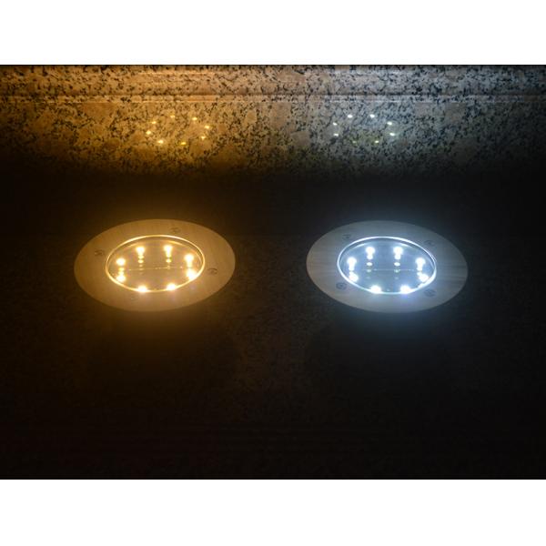 ODM 3W Round Solar Ground Lights Outdoor 160lm/ W For Garden