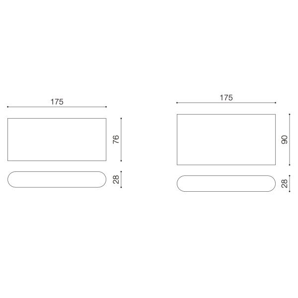 Outdoor Up Down LED Wall Light Waterproof Aluminum Exterior Wall Lamp