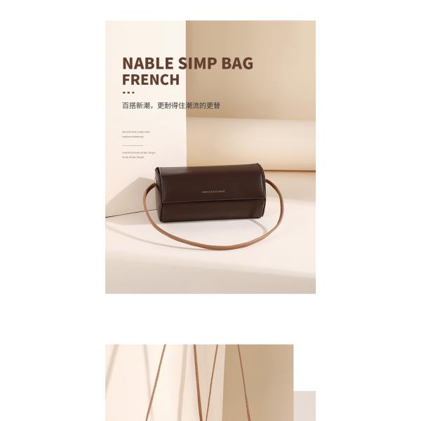 2024 NEW SIMPLE FASHION SMALL BAG NETWORK RED EVERYTHING SINGLE SHOULDER CROSSBODY FEMALE BAG FASHION NICHE CYLINDER BAG