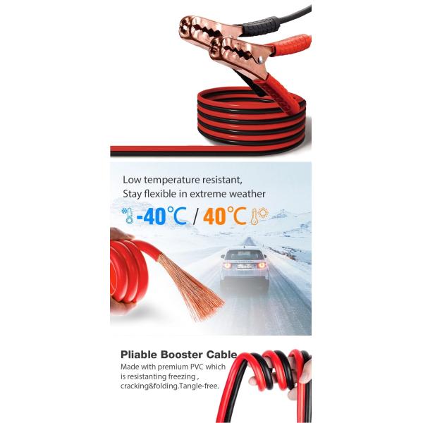 200a 500a Connecting Booster Cables 1000 Amp Jumper Cables