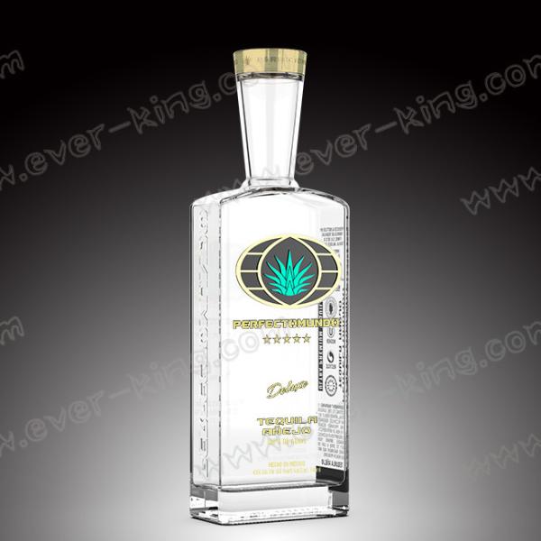 Square Shaped empty 750ML Glass Tequila Bottles