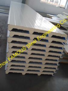 China 50mm PU Sandwich Wall Panels Thermal Insulation Prefab House on sale
