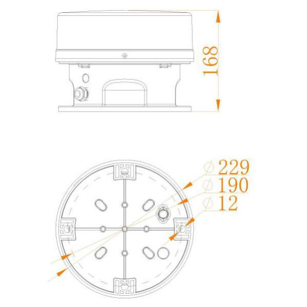 Red Color LED Aviation Obstruction Light for Marking Obstacles with Aluminum Body