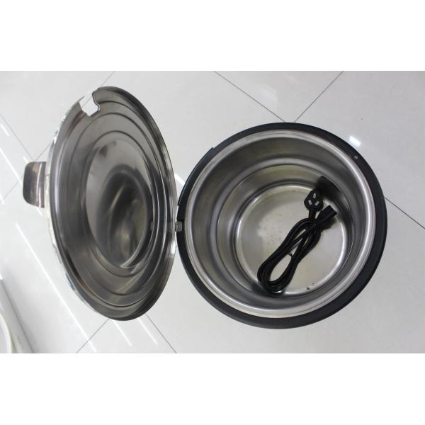Black Color Electric Soup Warmer / Stainless Steel Cover Single Phase 220V Volt
