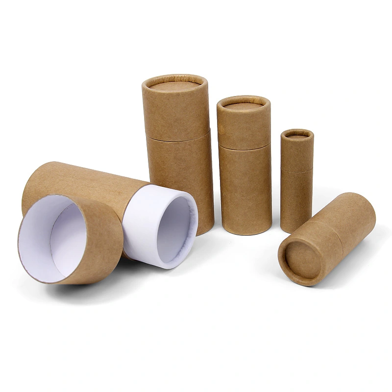 78MM Eco Friendly Cylinder Shaped Corrugated Box C2S Kraft Paper Tube Packaging With Handle