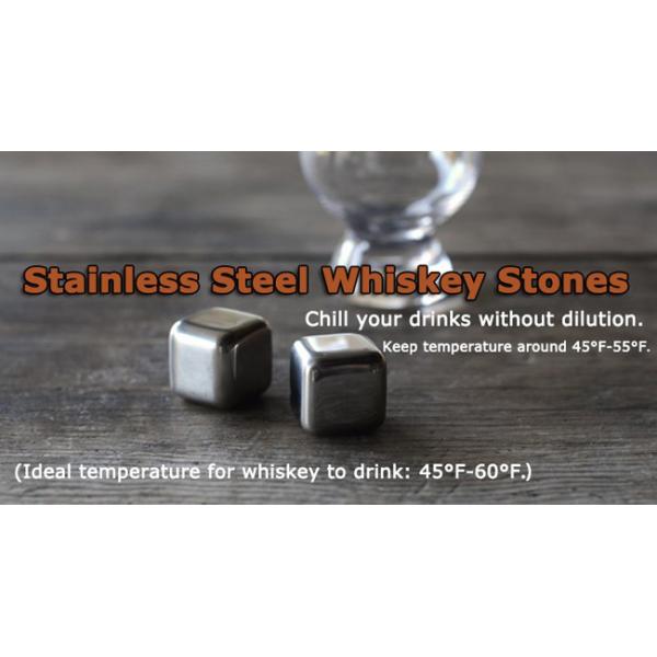 Tasteless Odorless Stainless Steel Skull Ice Cubes Metal Finish Non Reactive