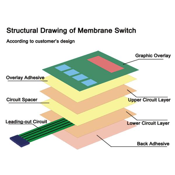 Waterproof Membrane Panel Switch With Multi Buttons For Sports Equipment