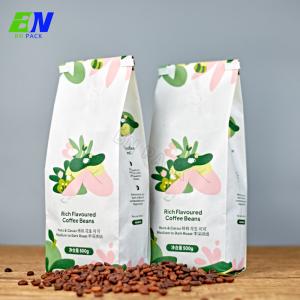 Quality Eco Friendly Biodegradable Coffee bag Kraft Paper Side Gusset Coffee Bag With Tin Tie wholesale