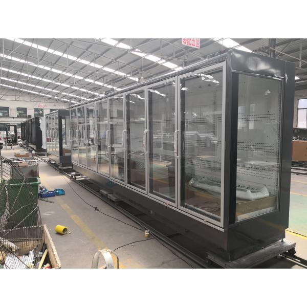 Commercial Supermarket Refrigeration Split Type Vertical Chilled Display Cabinet open chiller