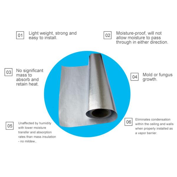 Vapor Barrier Film Insulation Aluminum Foil Fiberglass Cloth Custom