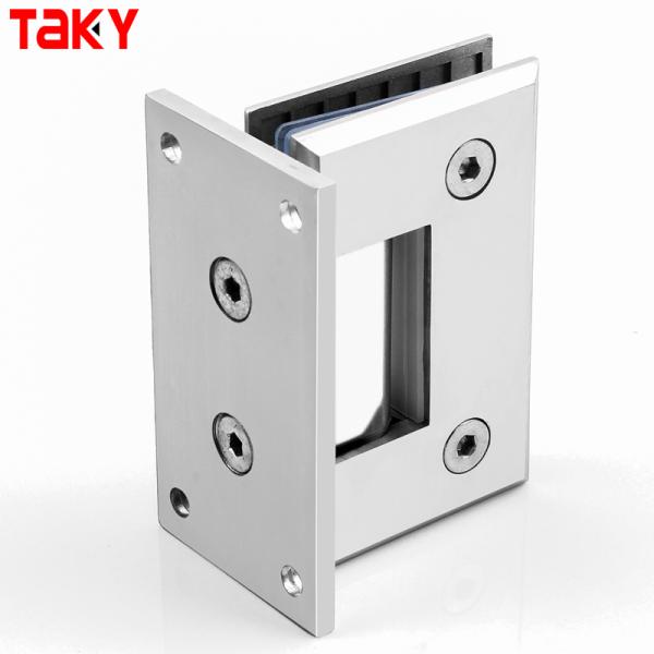 Hotel Bathroom H Type Stainless Steel Mirror Shower Glass Door Hinges 12mm Bevel Edge