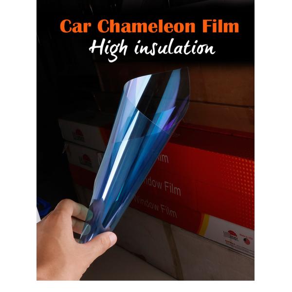 CH6099 Blue Purple Chameleon Tint 2Mil Heat Shrink Color Changing Chameleon Window Tint Film For Car Windshield