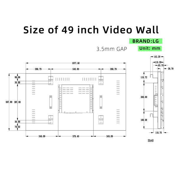 49 Inch LG SCREEN 3.5mm Gap New Arrival Lcd Splicing Screen Suppliers , DID Video Wall Original Manufacturer