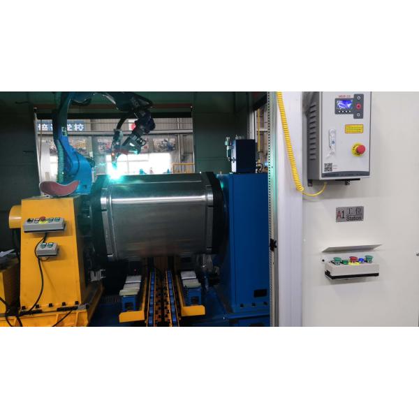 Customized 220V Robot Welding Station For Aluminium Fuel Tank Covers 1000kg Weight