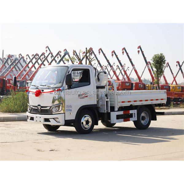 Good Quality Price Foton 4x2 Small Truck 1.5ton Folding Arm Truck Mounted Crane