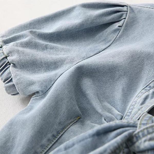 Oem Factory Manufacturer Custom Logo Elastic Slim Fit Denim Dress Street Custom Denim Clothing