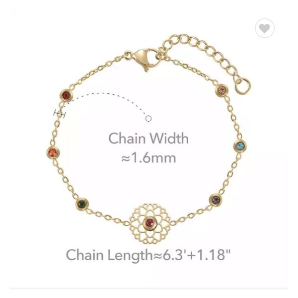 18k Stainless Steel Jewelry Set Hollow Color Crystal Pendant Necklace Bracelet Set