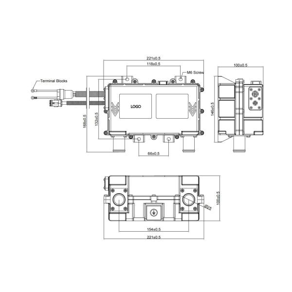 Thermal Positive Temperature Coefficient Ptc Heater 6-10kW DC 690V