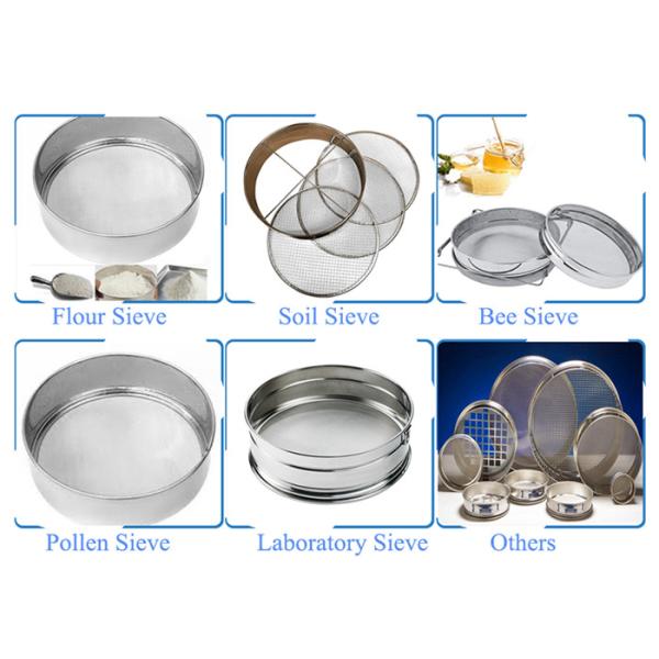 Three Interchangeable Soil Sieve Mesh 12mm 30cm Aperture Crimped Wire Mesh