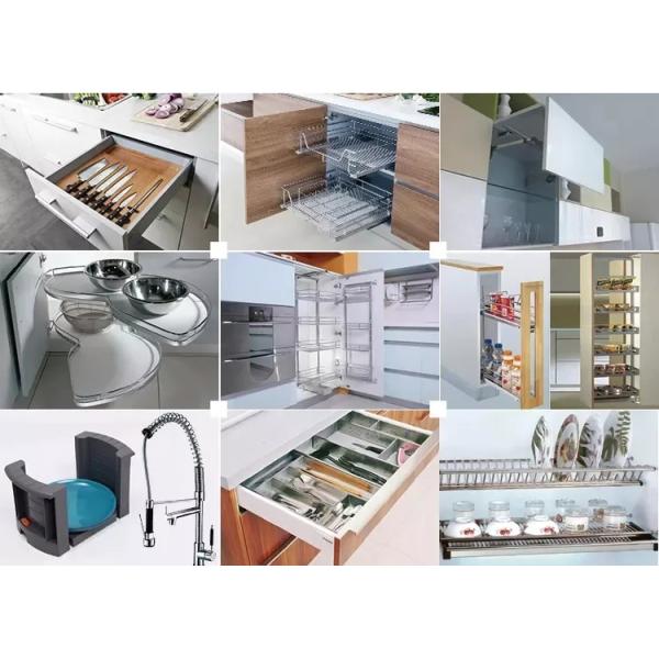 Modern Lacquer Finish Marble Kitchen Cabinets Self Assemble