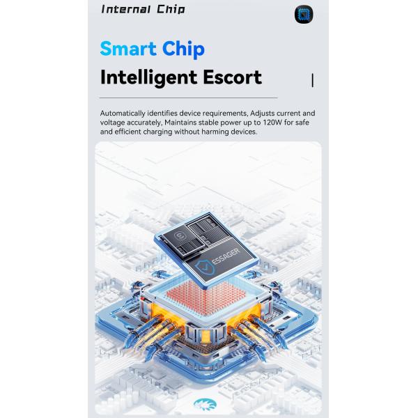 ESSAGER ES-X47 USB A To USB C Charging Cable 120W