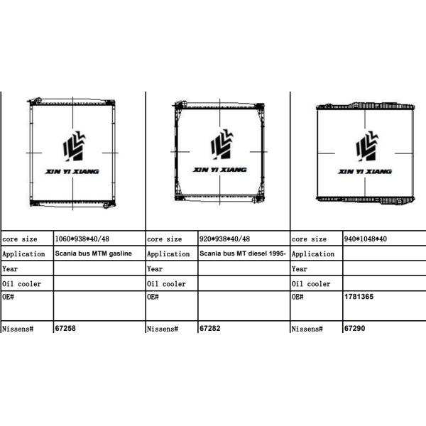 Aluminum Plastic Scania Heavy Truck Radiator Water Tank 1776026