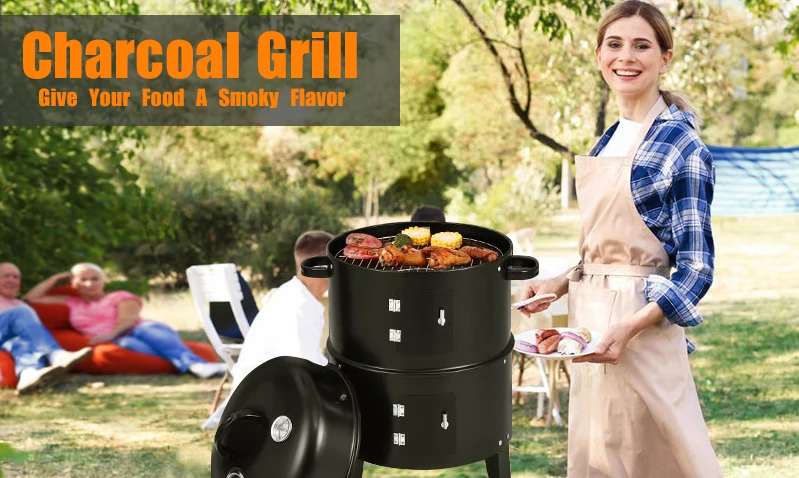 Black 3 In 1 Heavy Duty For Outdoor Camping Electric Smokeless Gas Electric Outdoor Table Outdoor Commercial