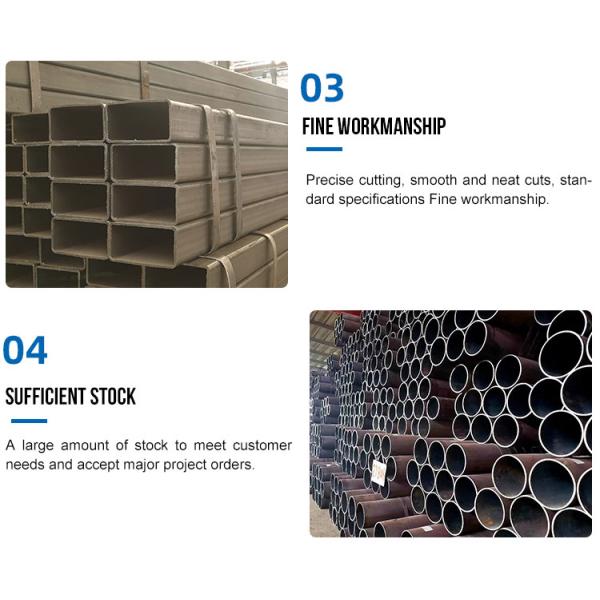 Custom Made Non-Oiled Carbon Seamless Structural Steel Tube 30 Inch 60 Inch Square Rectangular Schedule 40 ASTM A53 A312 A790