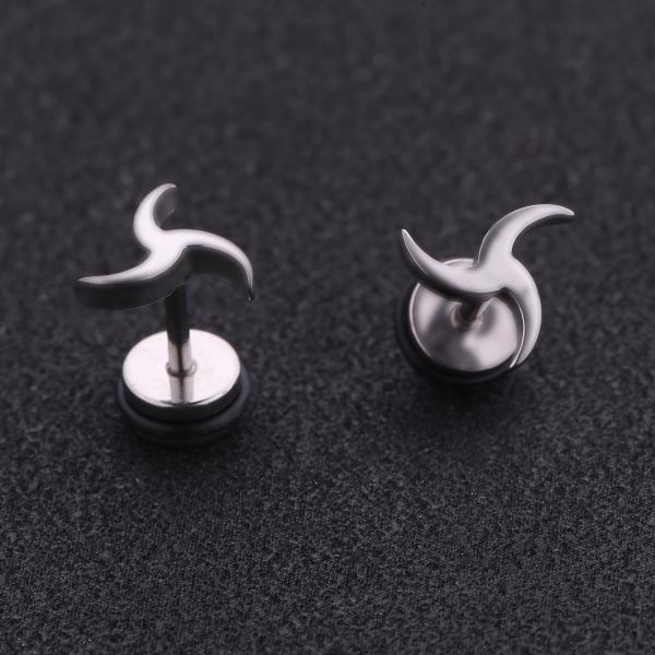 Korea style fashion body piercing jewelry stainless steel cool stud earrings