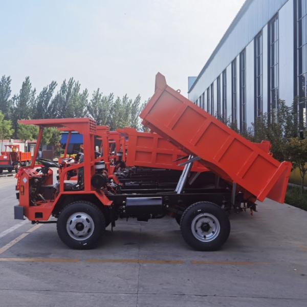 U Type Bucket 73HP Mini Articulated Truck 5 Ton Red Tipper Truck High Safety