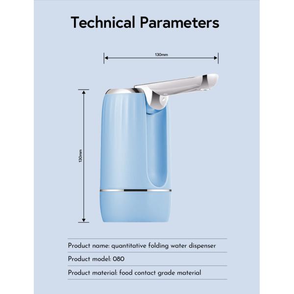 Portable 800mah Electric Handheld Water Dispenser White Blue Pink Green