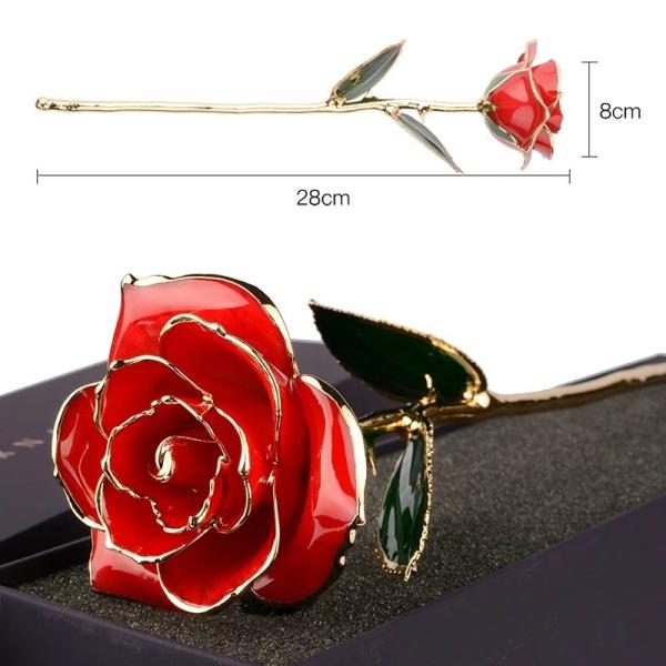Hot Sell 24k Gold Plated Real Rose Gold Foil Roes For Mother's Day Valentine's Day Gift