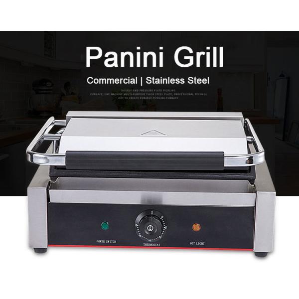 Hotel Kitchen Stainless Steel Grill Door Design Multi-Cooker Double-Sided Contact Grill 220V