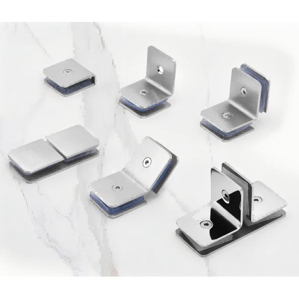 Bathroom Shower Screen Glass Clamps SUS304 Stainless Steel High Security