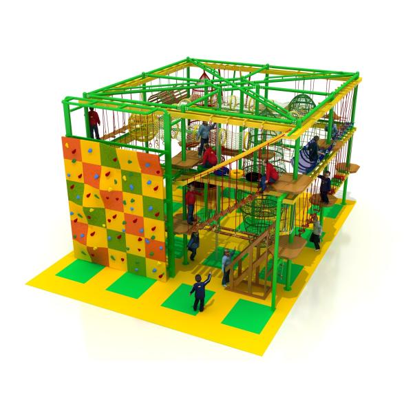 teenager indoor adventure play equipment wooden climbing play land for shopping center
