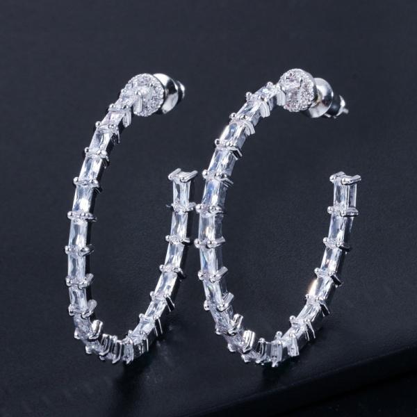 CZ Stone Earrings For Women Classic Wedding Earring Jewelry Party Fashion CZ Simple Earring Stylish Women's Jewelry