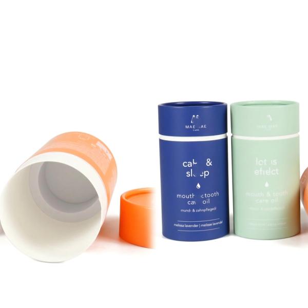 Paper Composite Cans Customized Round Macaroons Cylinder Packaging Paper Box for Craft Matte Empty Lipgloss Tubes with Box
