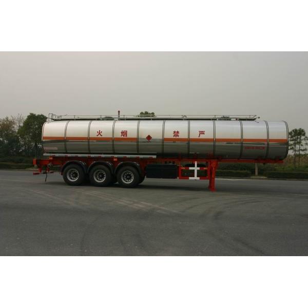 46000L Aluminum Alloy 3 Axles Diesel Oil Tank Trailer , Light Gasoline Trailer