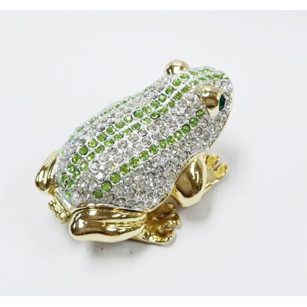 Animal trinket jewelry box Frog diamond decoration trinket jewelry box metal jewelry box