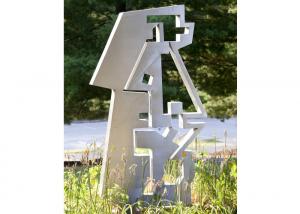 Quality Stainless Steel Painted Metal Sculpture , Metal Outdoor Sculpture Abstract wholesale