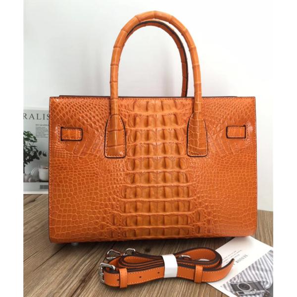 Exotic Genuine Alligator Skin Women Working Totes Large Shoulder Bag Authentic Crocodile Leather Lady Top-handle Handbag