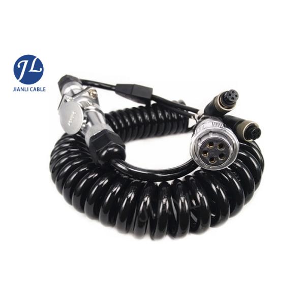 Metal Plug 5 Pin Rear View Camera Cable Kits 2 Way 12-24V Customized Length