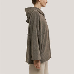 Oversize Women Hoodies Solid Color Relaxed Hoodie Custom Logo Fashionable Ladies Button Front Hoodies