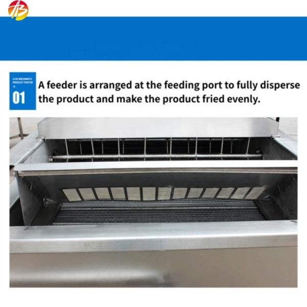 Automatic Continuous Potato Chips Frying Machine for Food Shop 2500*1000*2400 Size