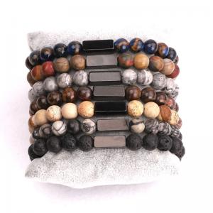 Quality Customized Text Engrave Logo Handmade Beads Bracelets Fashion wholesale