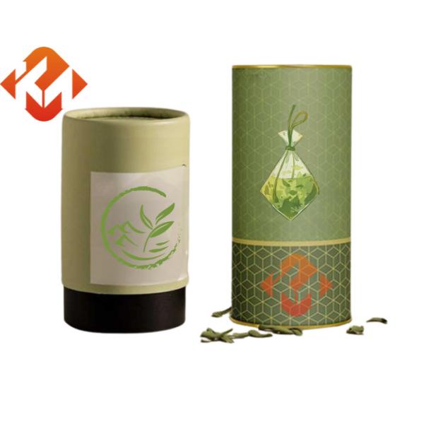 Luxury Food Grade Paper Can Soft Touch Cardboard Tube Tea Packaging Portable